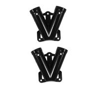 Toyvian 2 Ensembles Support de Mât de Drapeau Aluminium V avec Fixation Murale Support Robuste pour Deux Drapeaux pour Veranda Balcon et Jardin Facile et Pratique