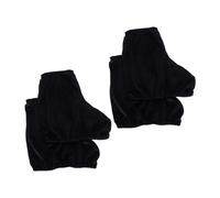 Toyvian 2 Paires Housses de Patins Velours Élastique Protège Lames de Patinage Artistique Accessoires pour Garçon Fille Couvre Chaussures de Hockey et Roller Noir Petite