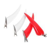 Toyvian 2 Paires Pinces à Cheveux Cornes de Diable en Plastique Léger pour Cosplay Halloween Design Unique et Confort Lors des Fêtes de Rue