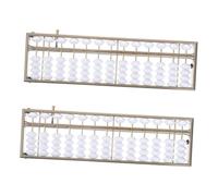 Toyvian 2 pièces Abacus Alliage Aluminium Tiges Jeu Éducatif Mathématique pour Garçon Fille Boulier Chinois Portable pour Apprentissage du Calcul et Développement Cérébral