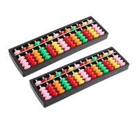 Toyvian 2 Pièces Abacus Piste de Perles Perles Colorées Contrastées à 13 Colonnes en Plastique Élégante pour Renforcer la Mémoire et Pratiquer Les Mathématiques la Maison Classe