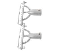 Toyvian 2 Pièces Accessoire Compatible Acier Inoxydable Argenté de Balai de Tête Remplacement Rapide pour Nettoyage et Commercial Domestique