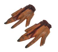 Toyvian 2 Pièces Accessoire d'halloween Effrayante Réaliste Main Coupée en Silicone Réutilisable pour Décorations de Maison Hantée et Fêtes d'halloween