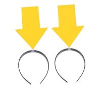 Toyvian 2 Pièces Accessoires drôles mascarade hair charms hair toppers pince à cheveux nœud épingles à cheveux accessoires pour cheveux coiffe en forme de pointe de flèche chiffon Yellow