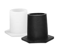 Toyvian 2 pièces Anneaux Silicone pour Trou de Parasol de Table Stabilisateurs de Parasol de Terrasse Lot de Noir et Blanc Protection Anti-Rayures et Maintien Stable