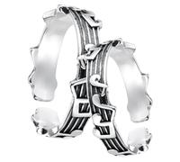 Toyvian 2 pièces Bague Note Musique Couple Ouverte Réglable pour Femmes et Hommes Anneaux Légers et Confortables Bijoux Mode Unisexes pour Cadeaux Saint-valentin et Fêtes