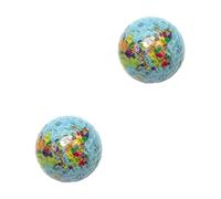Toyvian 2 Pièces Balle Entraînement Golf Double Couche Motif Terre Balle Colorée Durable pour Jeu de Putting et Amélioration de Swing