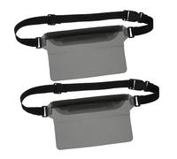 Toyvian 2 Pièces Banane imperméable Mobile avec Universel clé Chemin Ceinture étui pour téléphone Portable étui à Eau pour téléphone sachets imperméables PVC Black