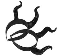 Toyvian 2 Pièces Bandeau de Cornes de Diable Décoration de Cheveux Créative et Vive Noir en Plastique Léger pour Halloween pour Fête et Photos Cosplay