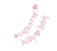 Toyvian 2 pièces Bannière Shower Fille Pailletée Décoration Accueil pour Fête Prénatale et Révélation Du Kit Suspendu pour Photos et Accueil Invités