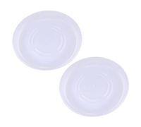 Toyvian 2 Pièces Base De Pot à Fleurs Blanches Plat à Plantes Transparent Plateau Soucoupe De Base De La Planterie Cache-Pot Rond Jardin Extérieur Bac à Plantes Pots De Fleurs Résine