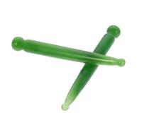 Toyvian 2 pièces Bâton de Massage Acupression Vert Double Tête pour Relaxation Musculaire Stimulation des Points Acupuncture Auto-massage Visage et Corps