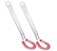 Toyvian 2 pièces Batteur Œufs Manuel Inox Spirale Résistant pour Sauces Crème Pâtisserie Cuisine Facile à Nettoyer Portatif