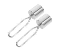 Toyvian 2 Pièces BBQ Rotisserie Heavy-Duty Stainless Steel Counterweights for Spit Rods Fit Grill Weights for Stable Outdoor Cooking