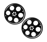 Toyvian 2 pièces Bobine de Film Métallique Vintage Décoration Murale Cinéma Art Mural Métal Élégant pour Salon Théâtre Décoration Maison