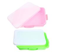 Toyvian 2 Pièces Boîte de Rangement Bac à Sable Portable avec Couvercle Bac Sensoriel Plastique pour Garçon Fille Compact et Robuste pour Jeux Extérieurs et Activités Créatives