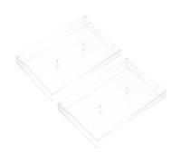 Toyvian 2 Pièces Boîte de Rangement en PS en Plastique Transparent Support Polyvalent et Esthétique Économie D'espace pour Cassettes Audio pour Cassettes D'enregistrement