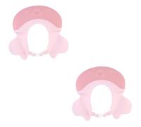 Toyvian 2 Pièces bonnet de shampoing cute mignonette babies casquette de visière de sécurité pour -petits les -petits shampooing bonnets chapeau de shampoing pour rose