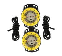 Toyvian 2 Pièces Boussole de Plongée Étanche avec Bracelet Ajustable Montre Boussole Magnétique Précise pour Hommes Randonnée Plongée Navigation sous