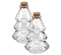 Toyvian 2 Pièces Bouteille à Souhaits Bouchon Liège en Verre 90ml, | Messages et Vœux, Transparence Élevée, Portable, Collection 2025