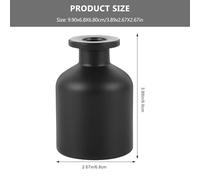 Toyvian 2 pièces Bouteilles Diffuseur de Parfum Verre Mat Noir Flacons Polyvalents pour Parfum Intérieur Maison Diffuseur Arôme de Bureau sans Feu Décor Élégant et Fonctionnel