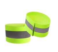 Toyvian 2 Pièces Bracelet Réfléchissant de Sécurité Vert en Polyester | Fermeture Auto-agrippante, Visibilité Élevée, Usage Nuit et Urgence Routière, Adapté aux Travailleurs