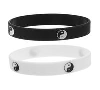 Toyvian 2 Pièces Bracelets Silicone Tai Chi Bracelets pour Hommes pour Danse de Sport