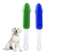 Toyvian 2 pièces Brosse de Toilettage Chien et Chat Silicone Peigne de Massage Antipelliculaire Doux Lot de Vert et Bleu pour Éliminer Poils Morts et Démêler Couleur Couleur Aléatoire