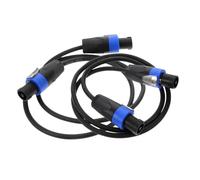 Toyvian 2 Pièces Câble Haut-parleurs Professionnel 4 Conducteurs | Connexion Stable, Son Clair et Net, pour Bornes D’enceintes et Systèmes Pa, Scènes Dj et Home Cinéma