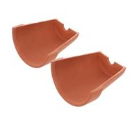 Toyvian 2 Pièces Cachez la Maison du Trou Quai des Tortues Cacher Lampe chauffante pour Tortue Plateforme Peau de Reptile Chaleur cachette de Reptiles repaire d'escalade de lézards Argile