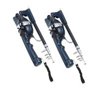 Toyvian 2 Pièces Canne à Portable Compacte et Pliable pour Mer et Eau Douce pour Voyage et Randonnée Montage Rapide et Rangement Facile