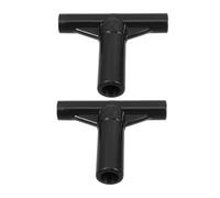 Toyvian 2 pièces Capuchons de Poteau de Trampoline Plastique Noir pour Connexion T Tube Résistants Aux Intempéries et Stables Améliorez Votre Expérience de Saut Extérieur