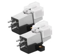 Toyvian 2 Pièces Cartouche Magnétique pour Platine Vinyle Argenté Compliance Optimisée et Préservation des Sillons Compatible Amplificateur Phono et Tourne-Disque