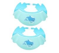 Toyvian 2 Pièces Casquette Bain Garçon Fille Étanche Réglable Protection Shampooing pour Garçon Fille Chapeau de Bain Silicone Confortable et Sûr Lot