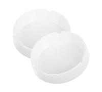 Toyvian 2 pièces Cendrier Blanc Moderne Incassable Plastique Plateau à Cendres Pivotant Résistant Aux Chocs pour Intérieur Bureau Café et Extérieur