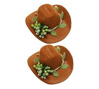 Toyvian 2 Pièces Chapeaux Miniatures pour Bouteilles de Vin Décoration de Bouteille de Vin Soyez Mêmes Housse de Délicate Accessoire de Décorations