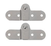 Toyvian 2 Pièces Charnière Pliable à Deux Volets en Fer Argenté Rotation à 180 Degrés, Compatible Escaliers de Grenier et Tables Pliantes, Installation Facile pour Pièces et Ateliers