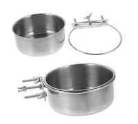 Toyvian 2 pièces Chien INOX Bol Alimentaire Amovible Résistant Usure Bol Suspendu Pratique pour Animaux de Compagnie Facile à Nettoyer et Anti-éclaboussure Capacité pour Alimentation