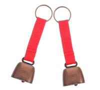 Toyvian 2 Pièces Cloche Ours Randonnée Sonnette Extérieure et Compact Avertisseur Sonore Puissant pour Camping et Randonnée Accessoire Multifonction pour Animaux et Bétail Couleur Rouge