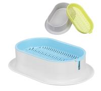 Toyvian 2 Pièces Coffret Herbe à Chat Hydroponique Jardinière d'herbe à Chaton Trousses Jardinière De l'herbe De Chat Plateau De Pépinière d'herbe à Chat Bac à Herbe à Chat Pot Plastique