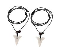 Toyvian 2 pièces Collier Dents Requin Résine Unisexe Pendentif Style Simulation Accessoire Mode