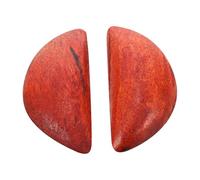 Toyvian 2 Pièces Coupes Sacrées de Divination en Bois, Outil Chinois Rétro | Texture Fine, Grains Raffinés, Décoration D’autel, Accessoire pour Temple, Cosplay ou Amateurs de Pratiques Divinatoires