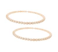Toyvian 2 Pièces Couronne De Perles Bois Faite Main Rustique En Acier Inoxydable Décoration Et Attrape-rêves Pour Intérieur