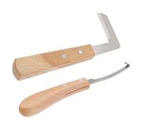 Toyvian 2 Pièces Couteau de Réparation et Coupe Sabots pour Bovins Chevaux Moutons et Chèvres Outil Durable pour Parage et Lentretien des Sabots Couteau Droit et Courbé