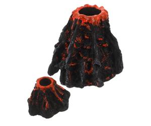 Toyvian 2 Pièces Décoration Aquarium Volcan Réaliste en Résine Compatible Pompe à Oxygène pour Aération Améliorée, Accessoire Décoratif pour Aquarium de Bureau