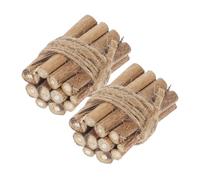 Toyvian 2 Pièces Décoration de la Pile de Bois de Chauffage Accessoires de Maison de poupée Mini Ornements d'hiver Mini tas de Bois de Chauffage d'hiver décor de Mini-Figurines