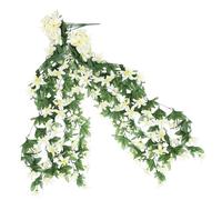 Toyvian 2 pièces Décoration Murale Fleur Artificielle Soie Réutilisable Fleur Fausse Réaliste pour Jardin Mariage et Fête Suspension Murale Élégante