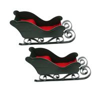 Toyvian 2 Pièces Décoration Traîneau de Noël Centre de Table Festif Modèle Traîneau Plastique Contenant Bonbons pour Fêtes Ornement Compact pour Bureau et Intérieur