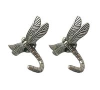 Toyvian 2 Pièces Dragonfly Wall Hooks Vintage Style Multifunctional Metal Coat Hangers For Clothes Towels Hats And Keys Space-saving Door And Balcony Organizer