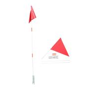 Toyvian 2 Pièces Drapeau de Sécurité pour Vélo avec Mât Drapeaux Triangulaires pour Visibilité Accessoires de Cyclisme Publicitaire pour Vélos Remorques et Scooters